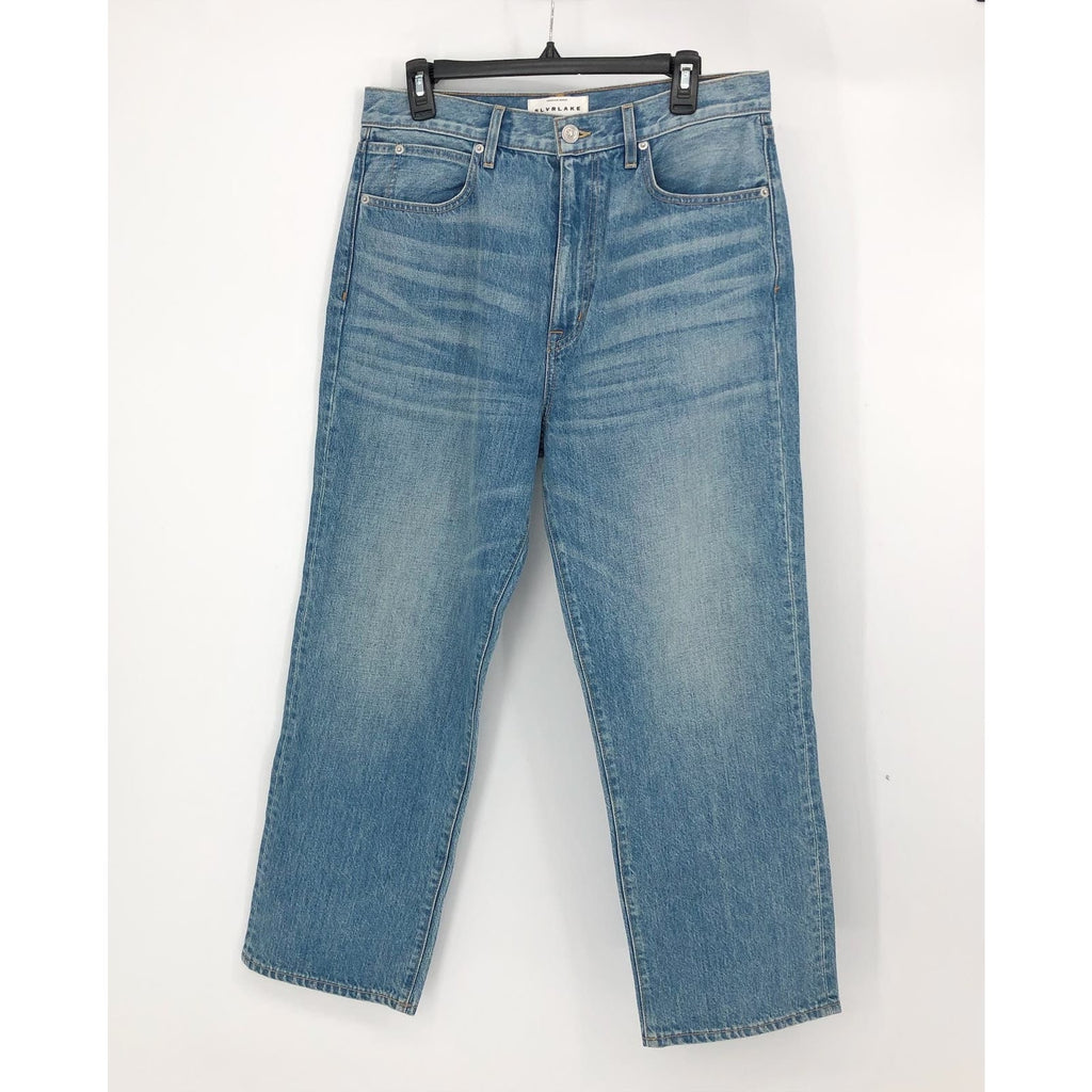 SLVRLAKE Womens London Crop Jeans Size 32 US 14 Love Matters Blue High Rise NWOT