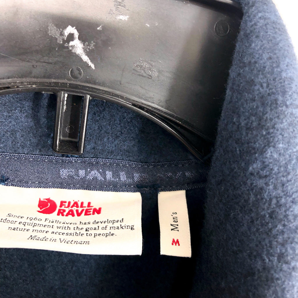 FJALLRAVEN Men's Ovik Fleece Hoodie Medium Navy Blue Jacket Full Zip NWT