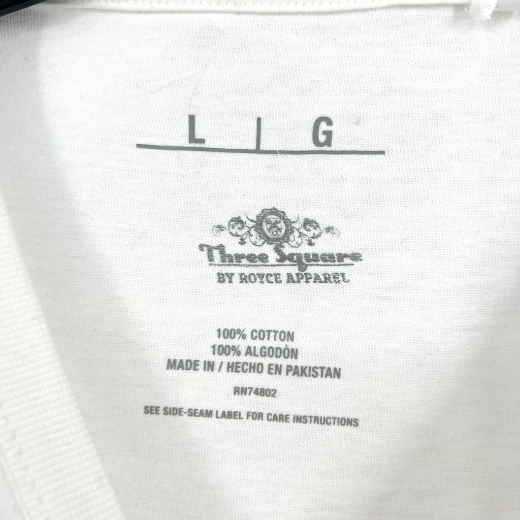 THREE SQUARE Texas State University Pine Top Old Graphic T-shirt Large White NWT