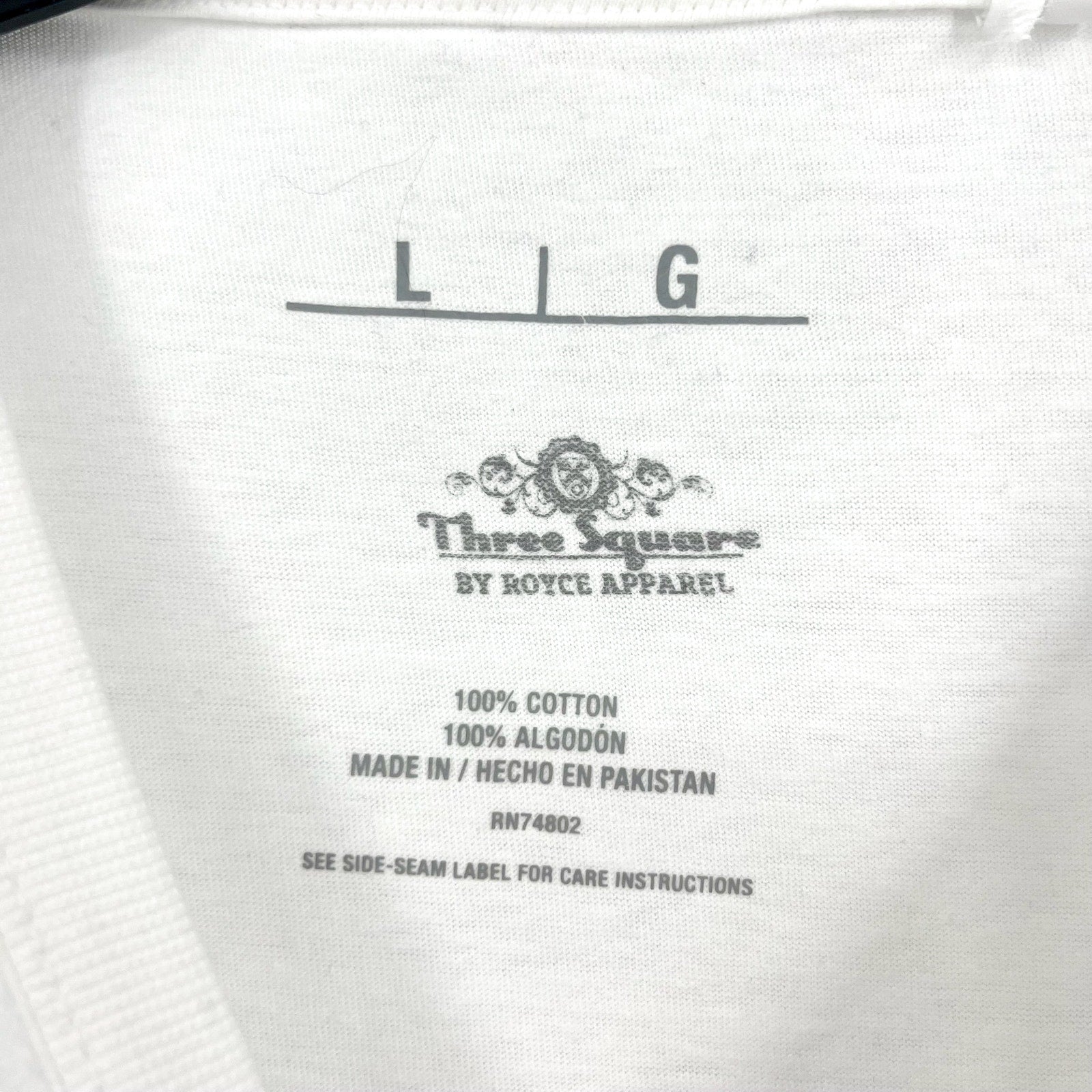 THREE SQUARE Texas State University Pine Top Old Graphic T-shirt Large White NWT