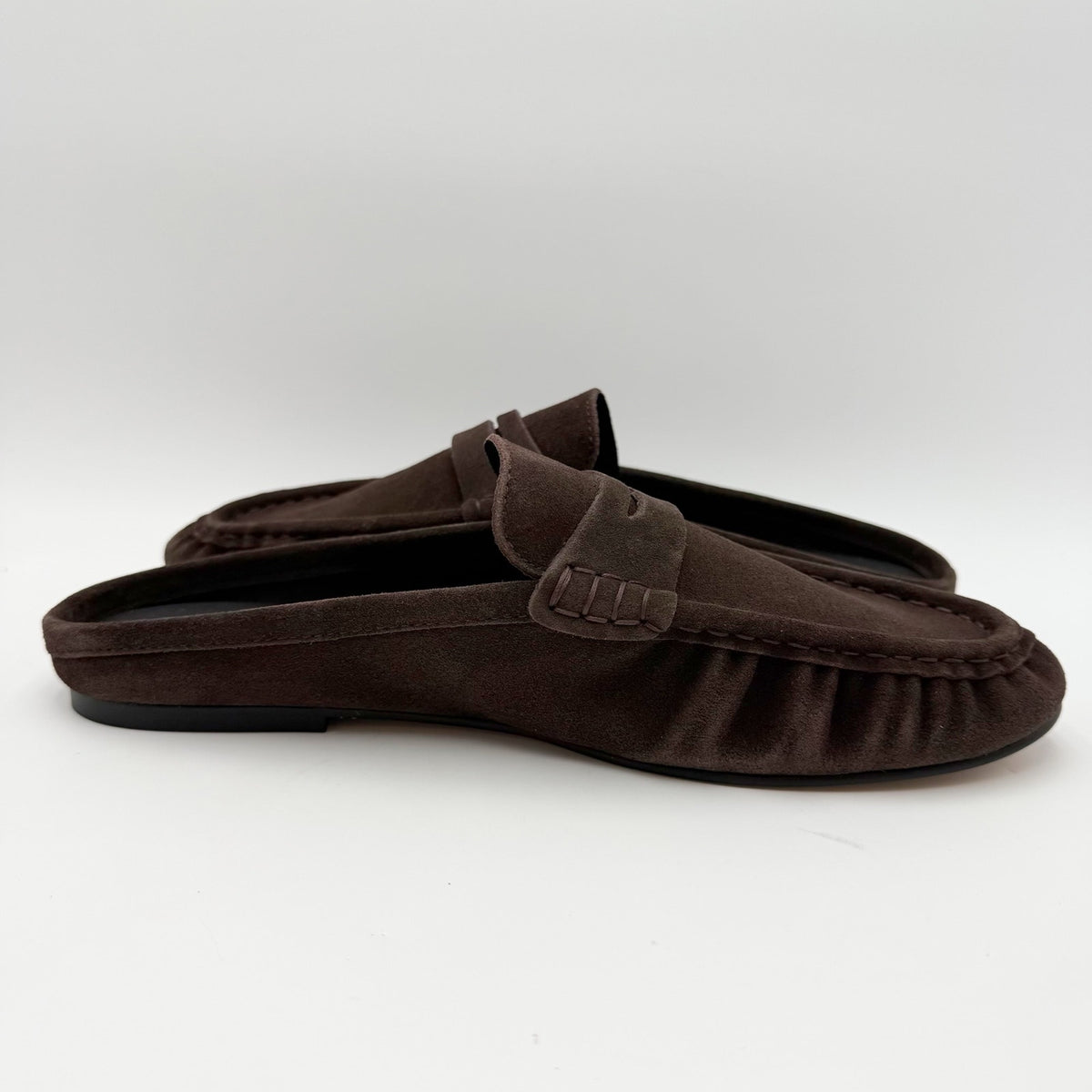 Steve Madden Womens Rafe Loafers Size 12 Chocolate Brown Suede Slip On NWOB