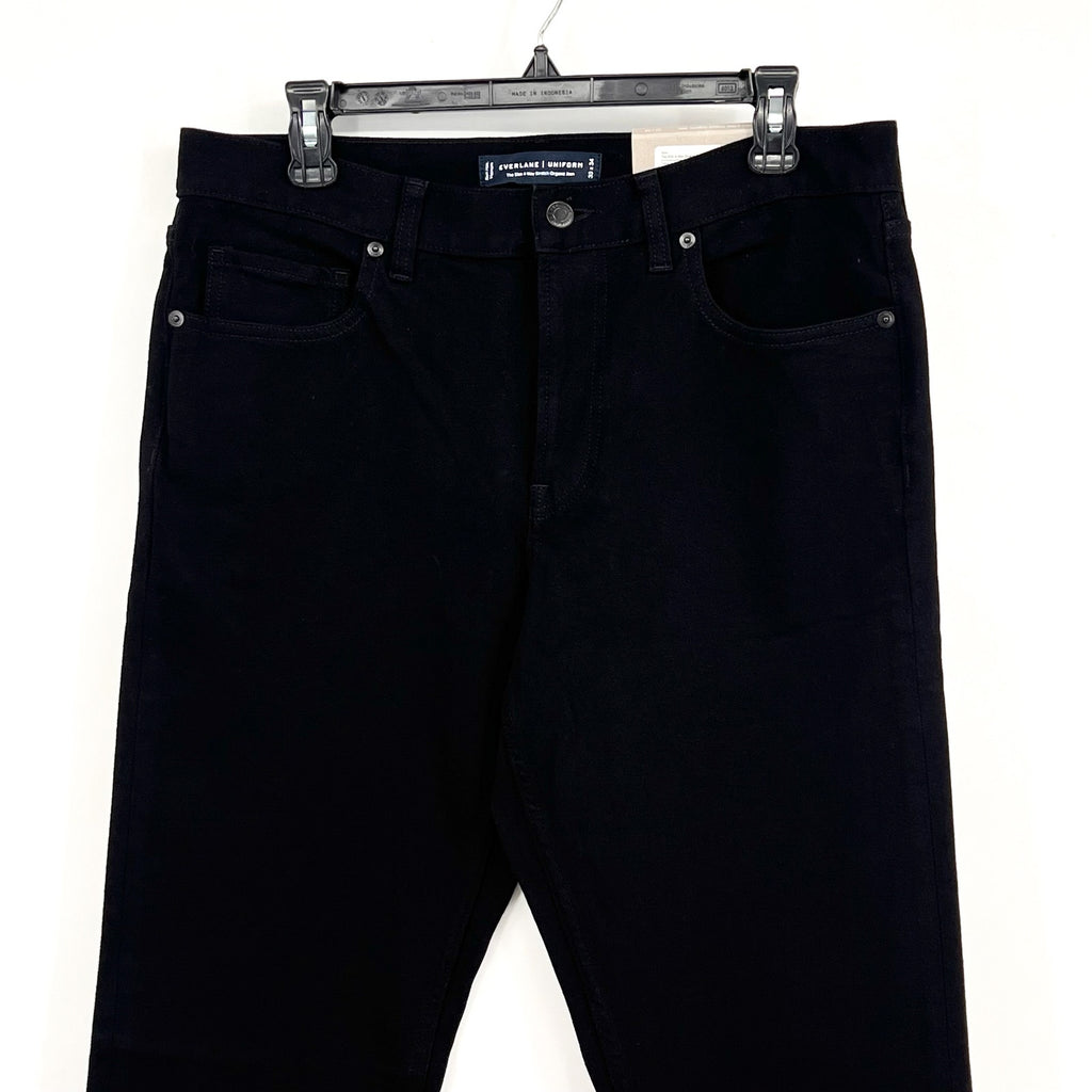 EVERLANE Uniform Men's Slim Jeans 33x34 Black 4-Way Stretch Organic Cotton NWT