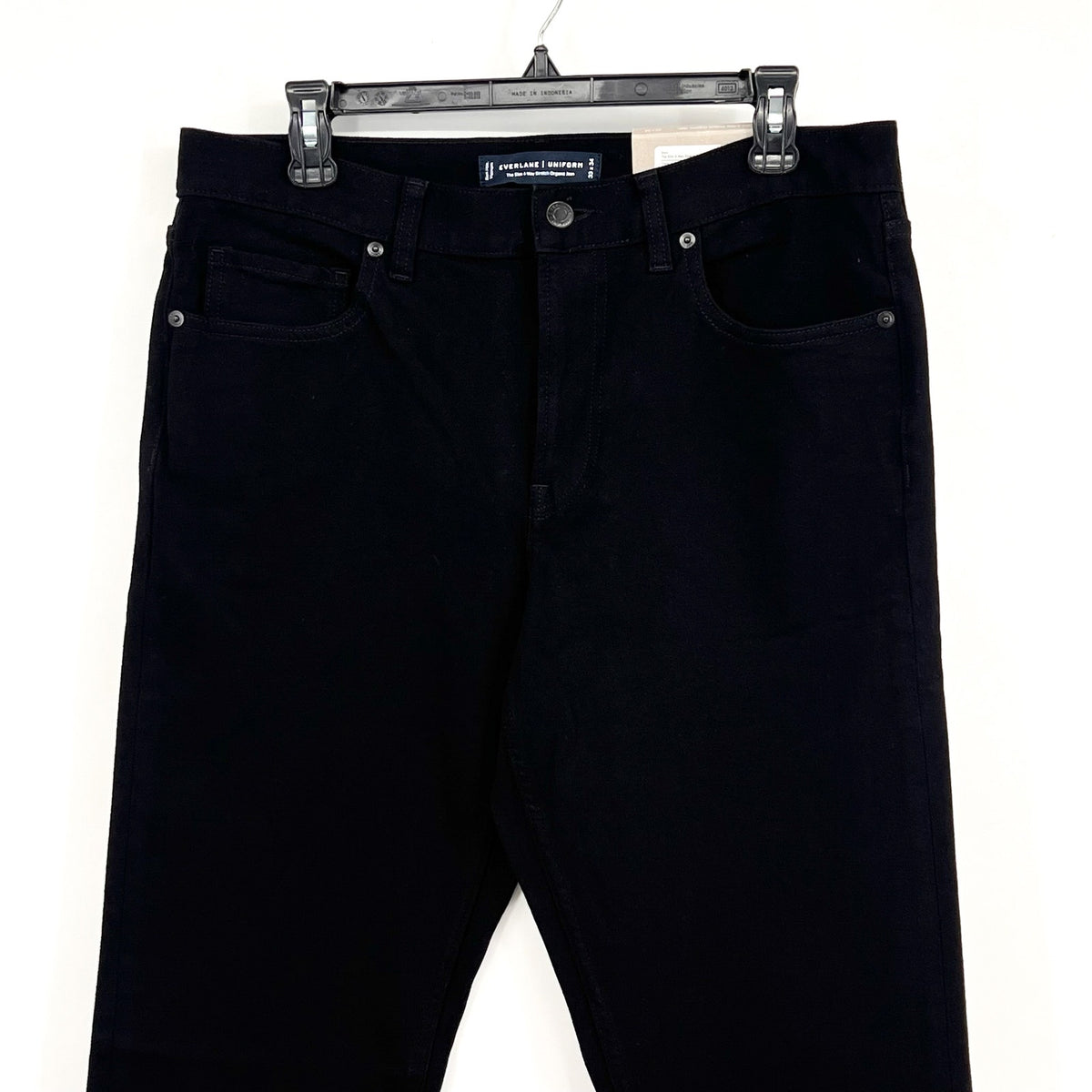EVERLANE Uniform Men's Slim Jeans 33x34 Black 4-Way Stretch Organic Cotton NWT