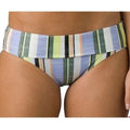 PRANA Women's Marta Bikini Bottom Large Blue Morning Glory Stripe Hipster NWT