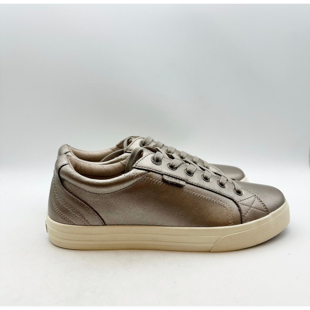 Taos Footwear Womens Plim Soul Lux Sneakers Size 10.5 CHAMPAGNE Gold Leather NIB