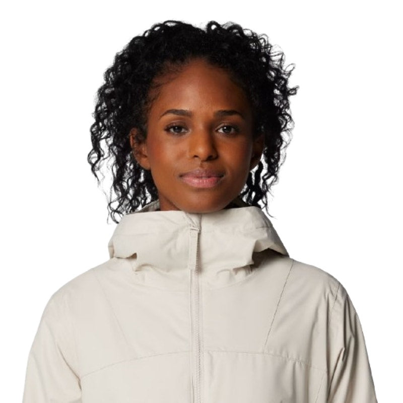 COLUMBIA Women Sweet Creek II Lined Rain Jacket Large Dark Stone Waterproof NWT