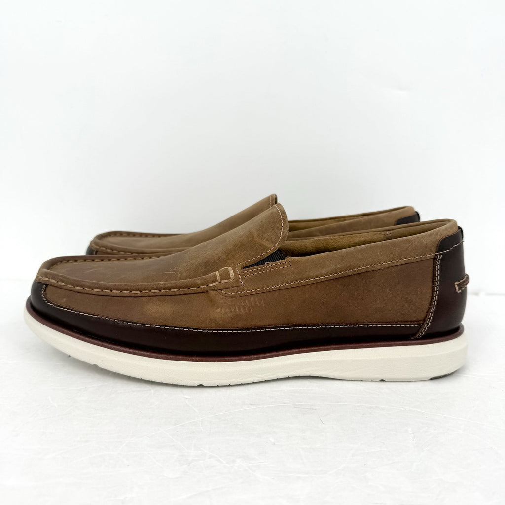 Florsheim Mens Tropics Moc Toe Venetian Loafers US 10.5 Wide Brown Leather NWOB