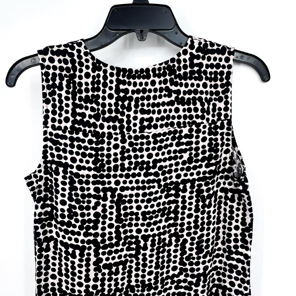 NIC + ZOE Women's Daydream Dot Sleeveless Top XS Black White V Neck NWOT