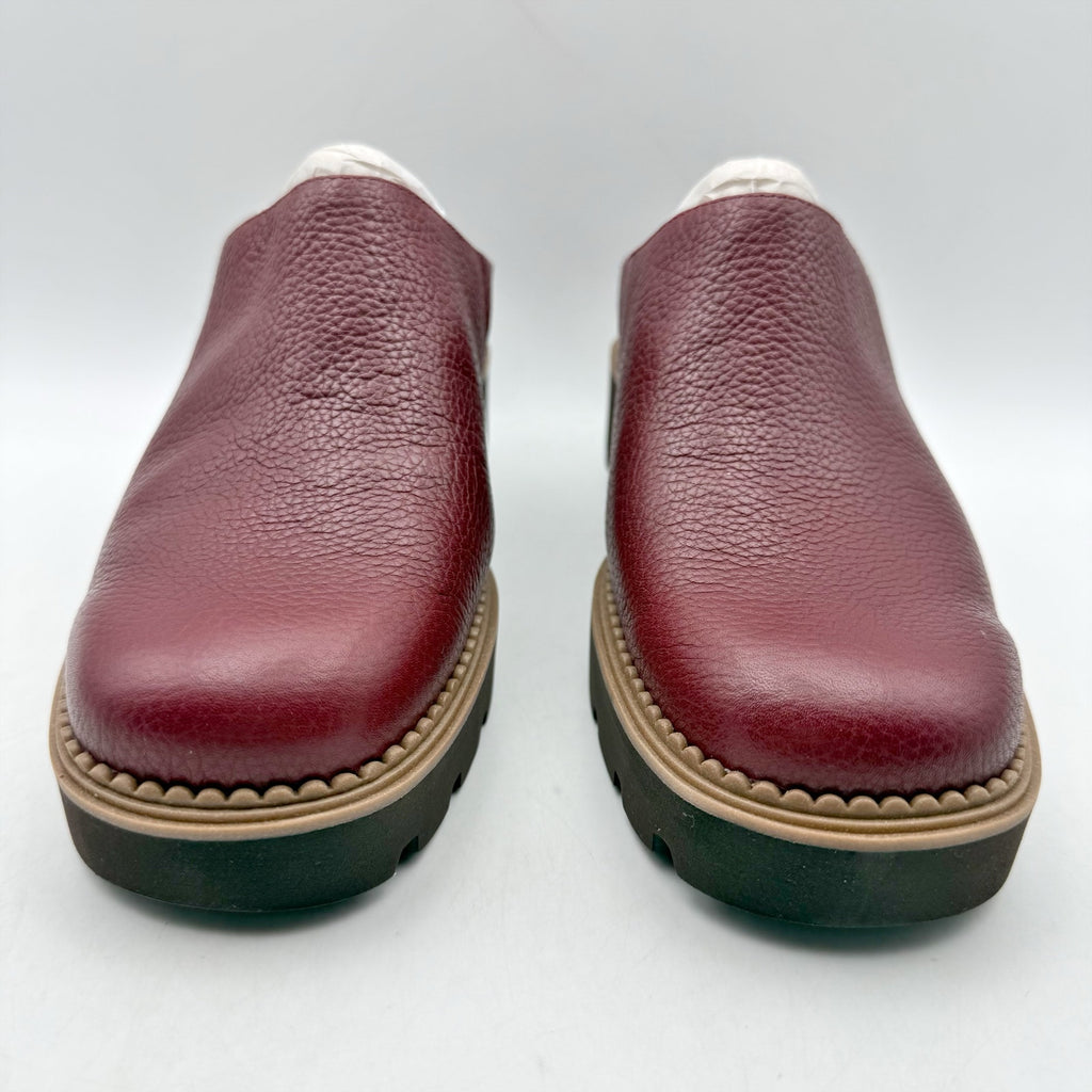 Vionic Womens Fairfax Clogs US 6 M EU 36 Red Vegan Leather Slip On NIB