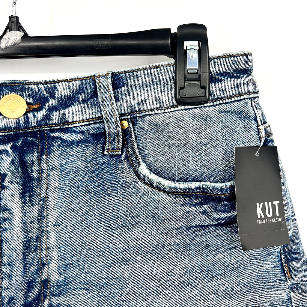 KUT FROM THE KLOTH Taylor Denim Shorts Size 2 Freedom Blue High Waist CutOff NWT