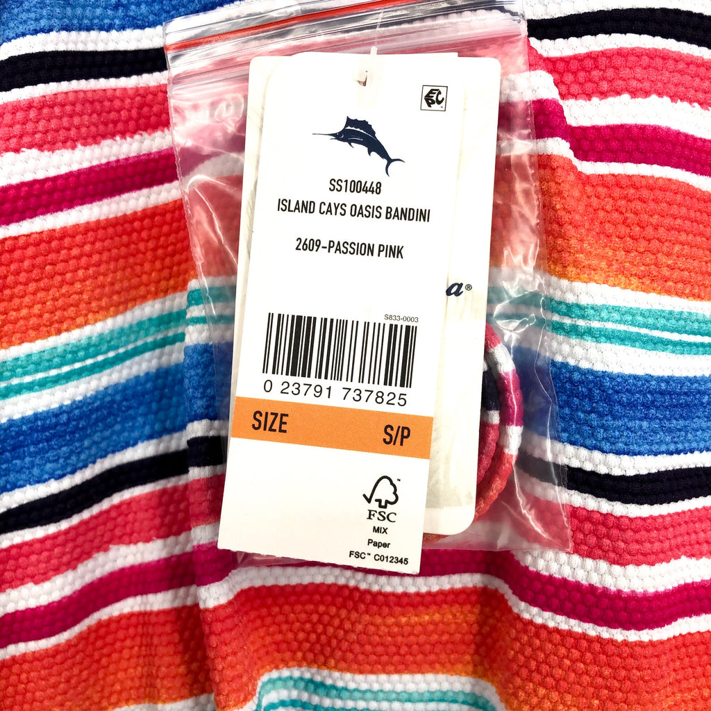 TOMMY BAHAMA Womens Oasis Bandeau Tankini Top Small Passion Pink Island Cays NWT