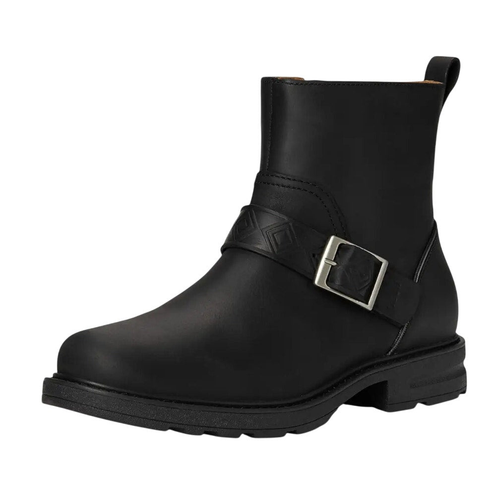 Teva Womens Rowena Buckle Ankle Boot US 8.5 EU 39.5 Black Leather Waterproof NIB