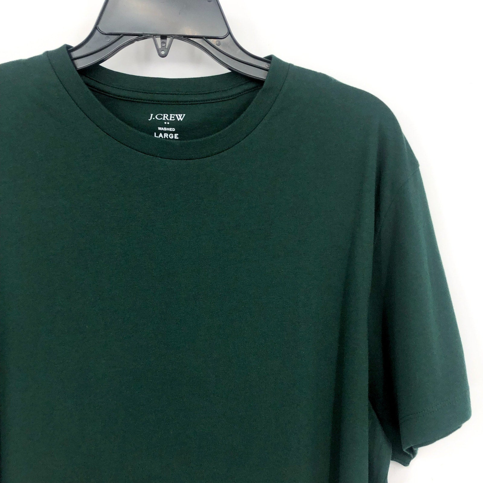 J.Crew Mens Cotton Washed Jersey TShirt Large Green Short Sleeve NWOT