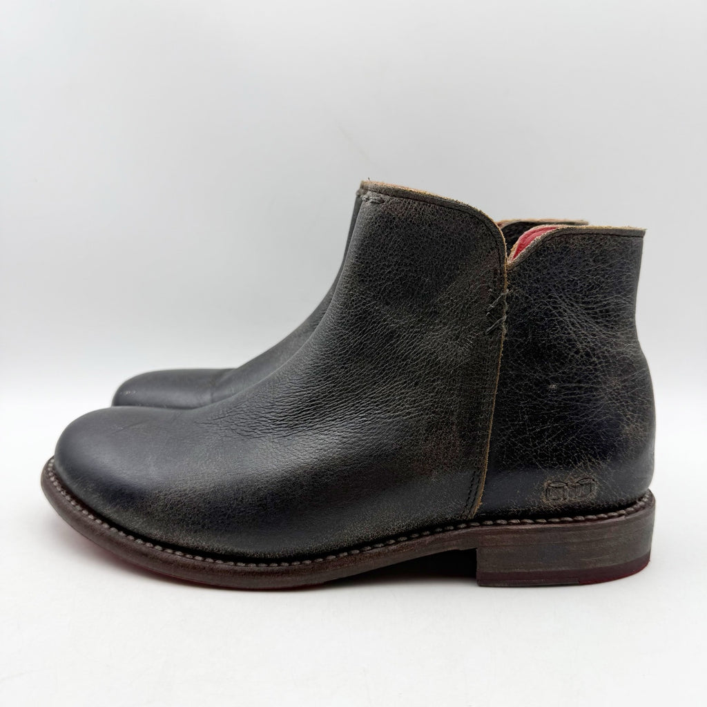Bed Stu Womens Yurisa Ankle Booties US 8.5 M EU 39 Black Distressed Leather NWOB