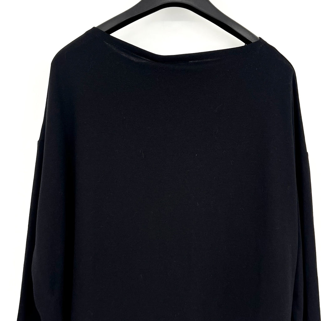 ALLSAINTS Women's Rita Oversized T-Shirt Large Black Long Sleeve NWT