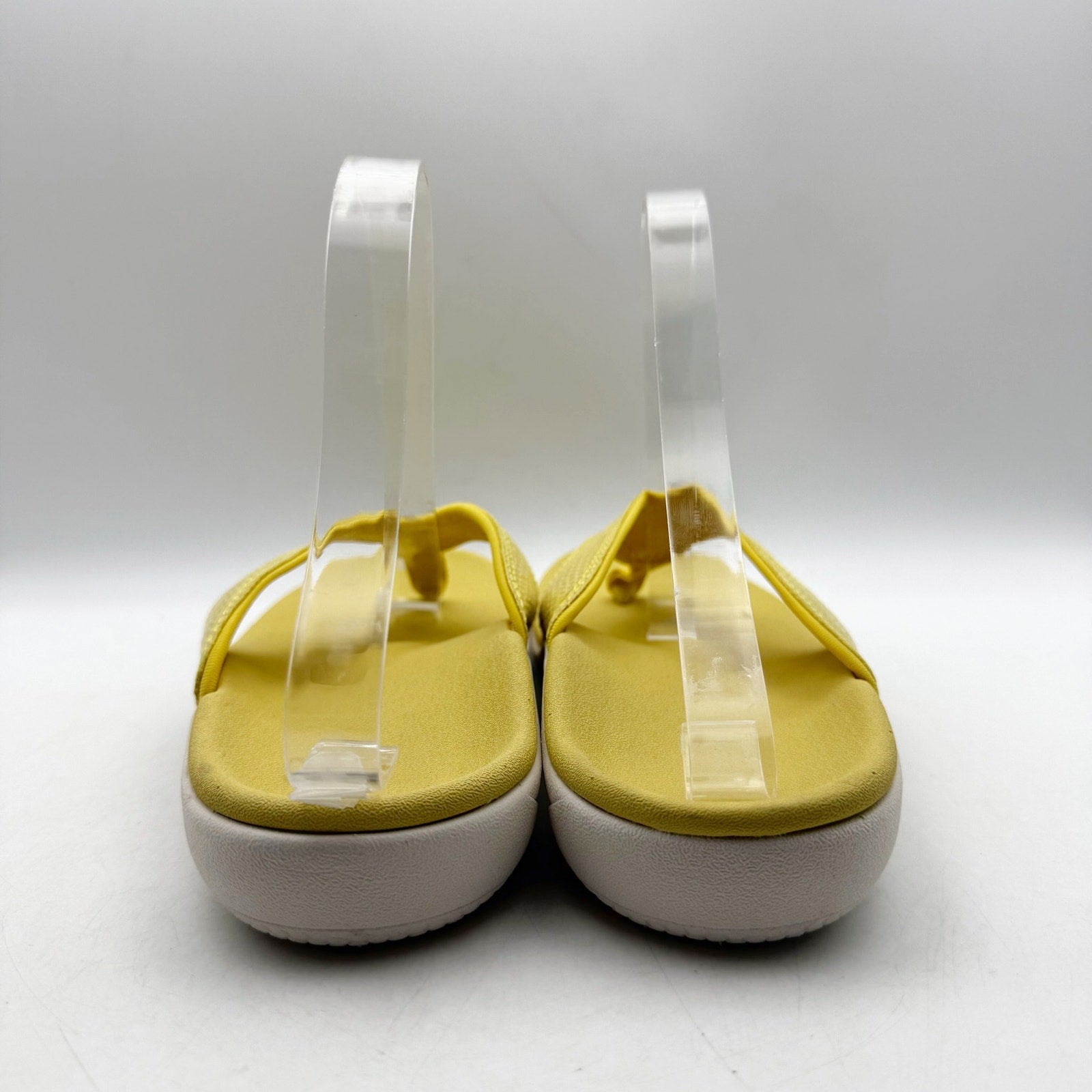 Spenco Womens Yumi Gecko Sandals US 8 WIDE Sundress Yellow Flip Flop NWOB