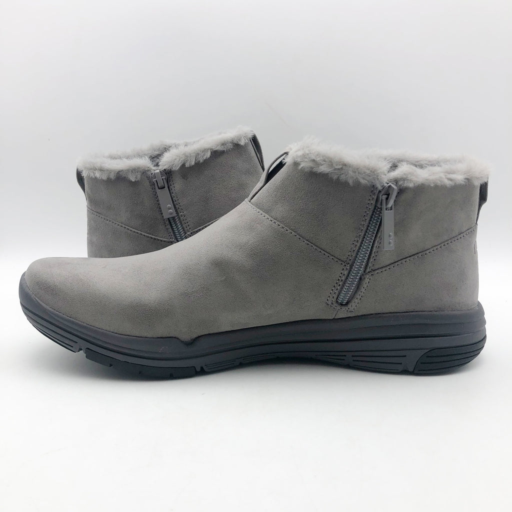 Ryka Womens Amber Ankle Boots US 11 M EU 42 Grey Suede Weatherproof NIB