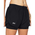 UNDER ARMOUR Women's Fly By 2 in 1 Athletic Shorts Large Black Stretch NWT