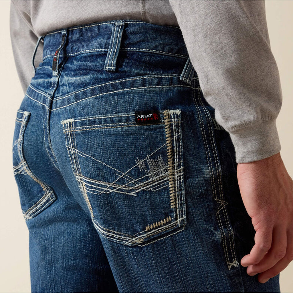 ARIAT Men's FR M4 Relaxed Ridgeline Boot Cut Jeans 34x36 Blue Glacier NWT
