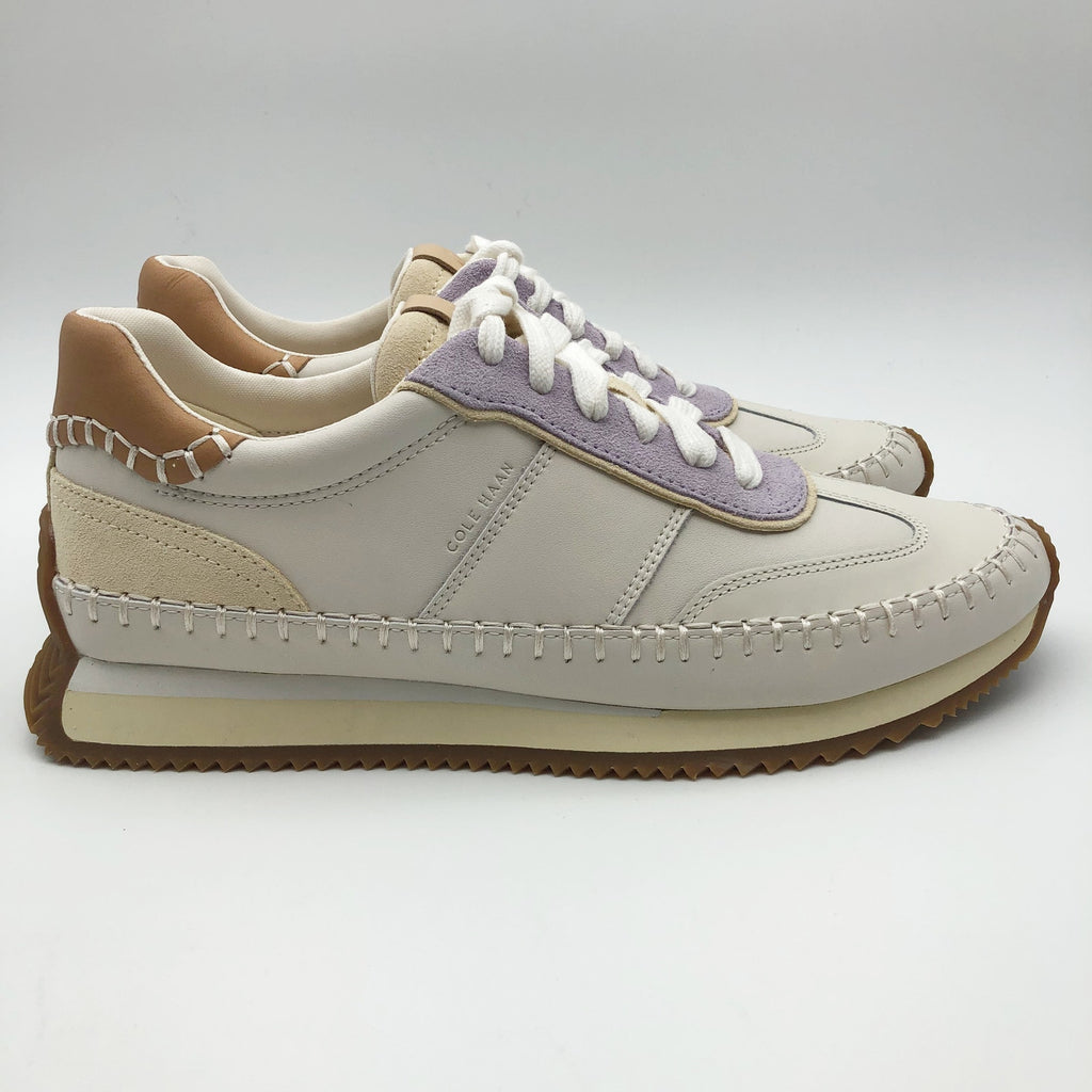Cole Haan Womens Grandpro Premier Runners Sneakers 6 WIDE White Purple NIB