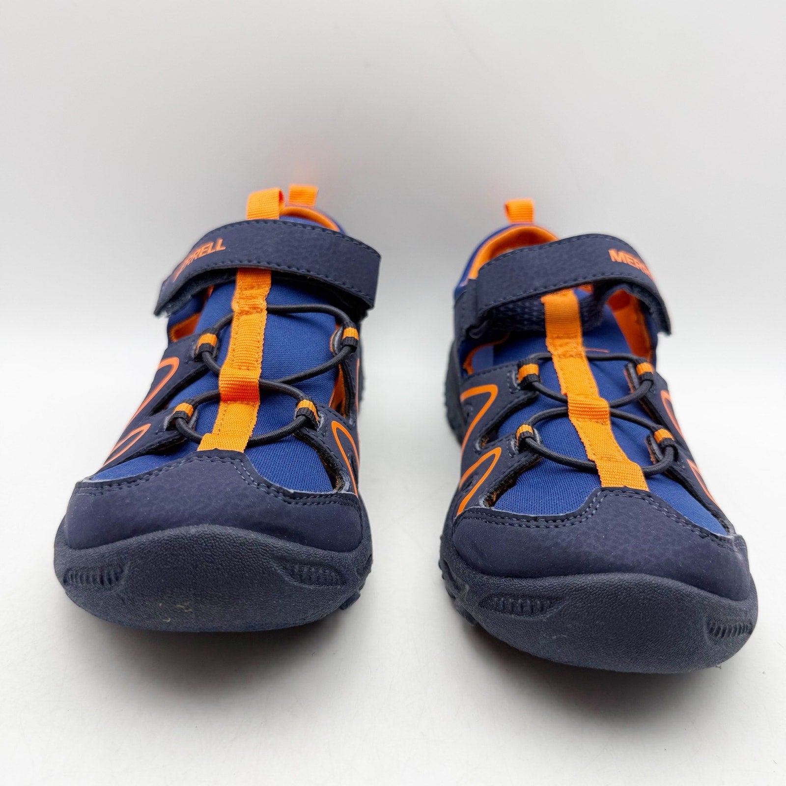 Merrell Big Kids Explorer Hydro Sandals US 4 M Blue Orange Water Resistant NWOB