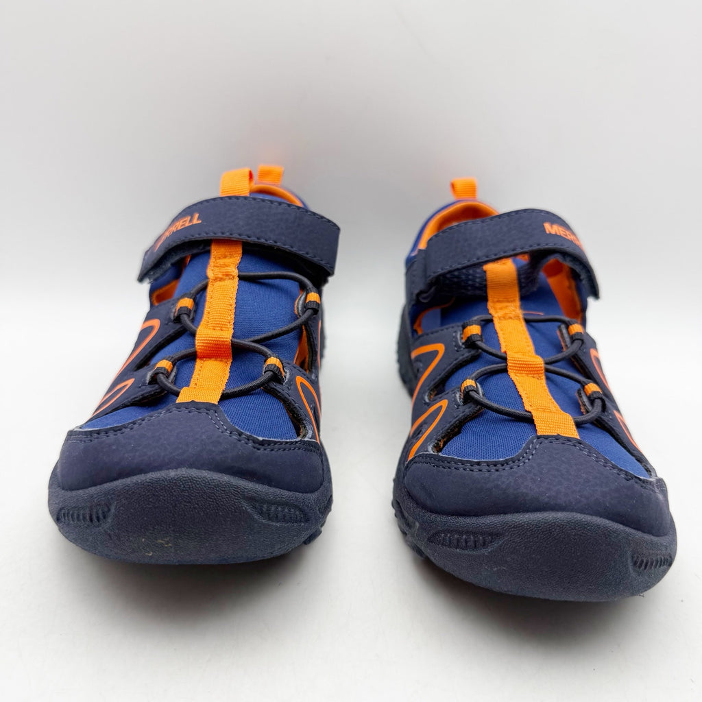 Merrell Big Kids Explorer Hydro Sandals Size 4 Blue Orange Water Resistant NWOB