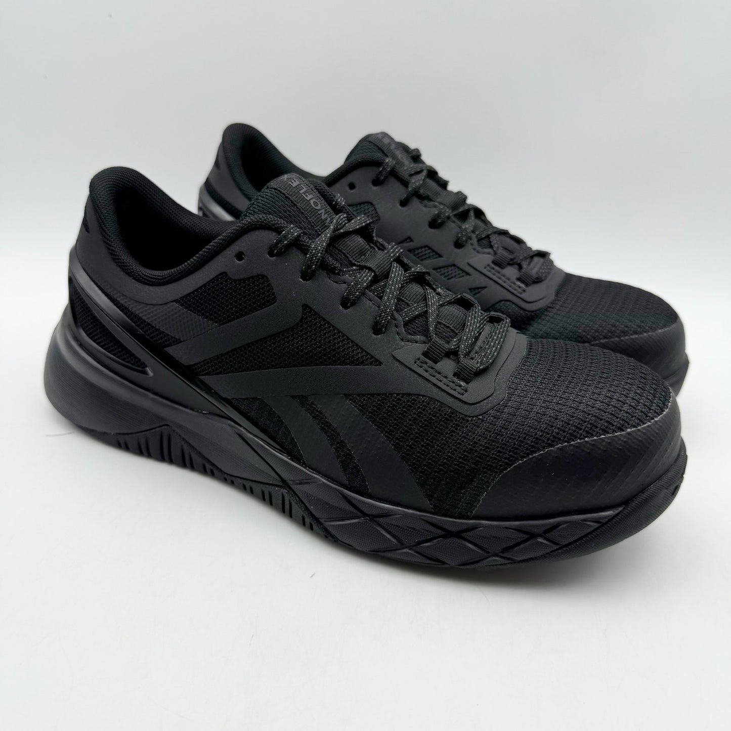 Reebok Womens Nanoflex TR EH Comp Toe Work Sneakers US 6.5 Wide Black NIB