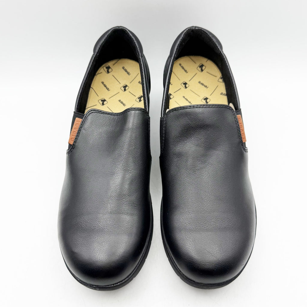 Revere Womens Panama Casual Sneakers US 11 M EU 42 Black Leather Slip On NIB