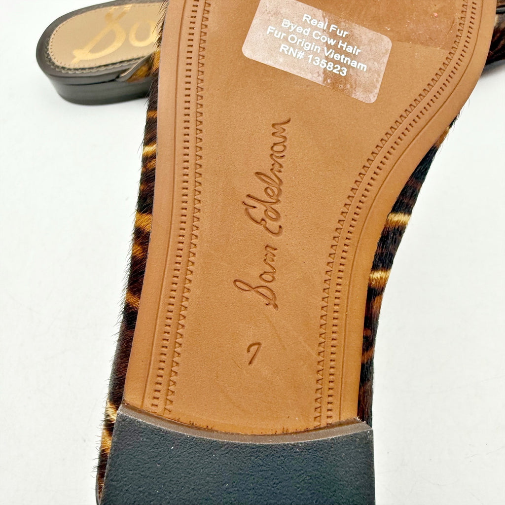 Sam Edelman Womens Linnie Bit Mule Size 7 M Brown Multcolor Calf Leather NIB