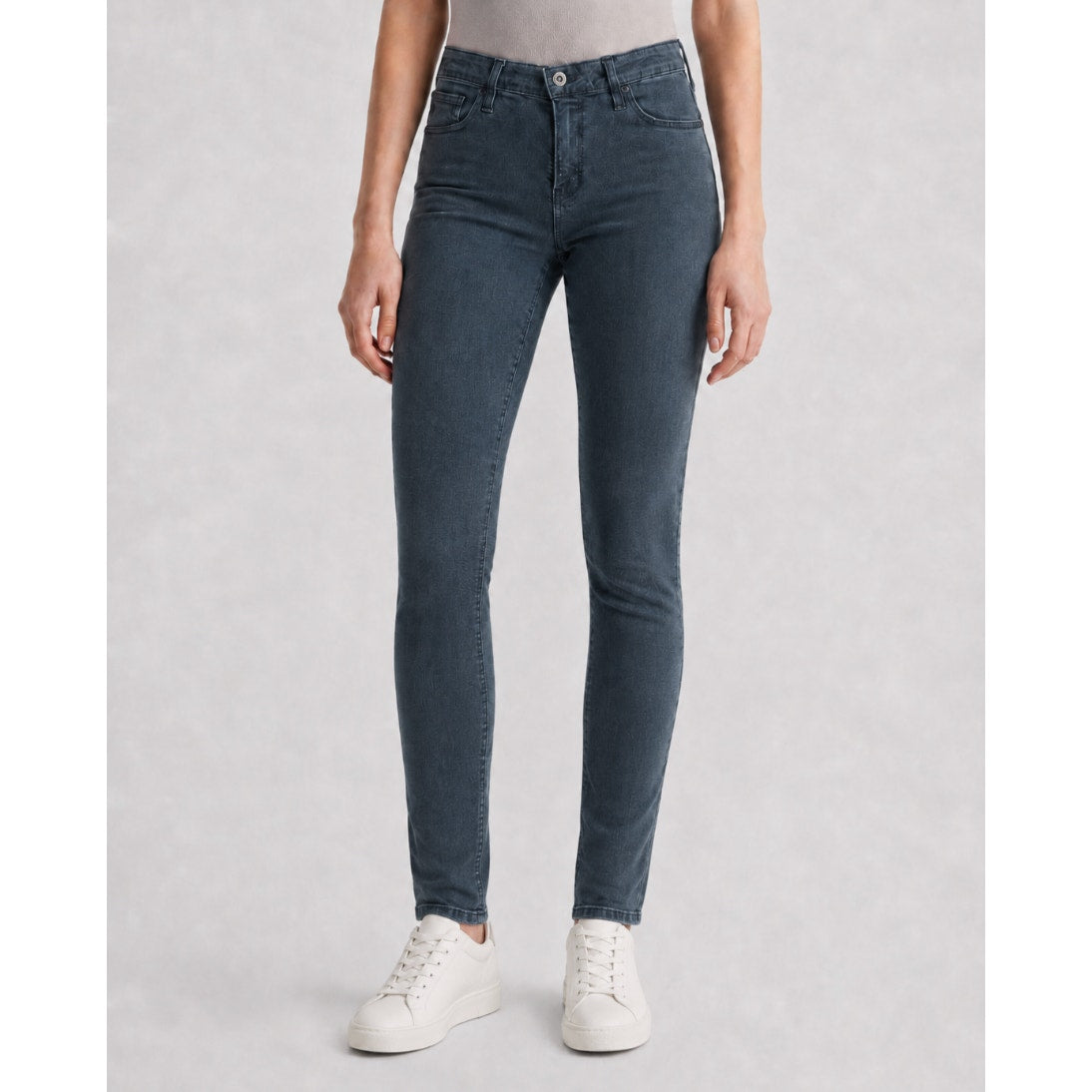 AG ADRIANO GOLDSCHMIED Prima Ankle Cigarette Jeans Size 33 US 16 BLUE GREY NWT