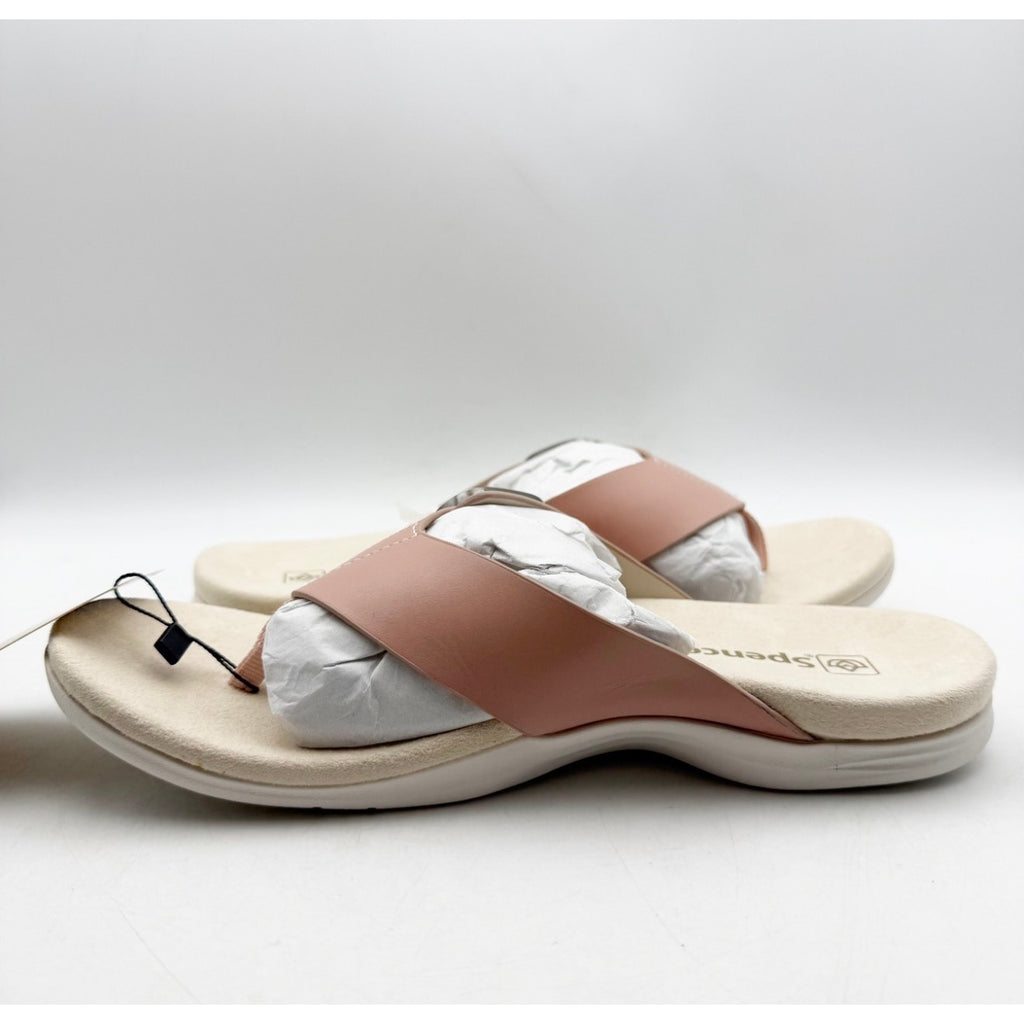 Spenco Women's Sierra Sandals Size 7.5 Pink Pale Blush Thong Flip Flop APMA NIB