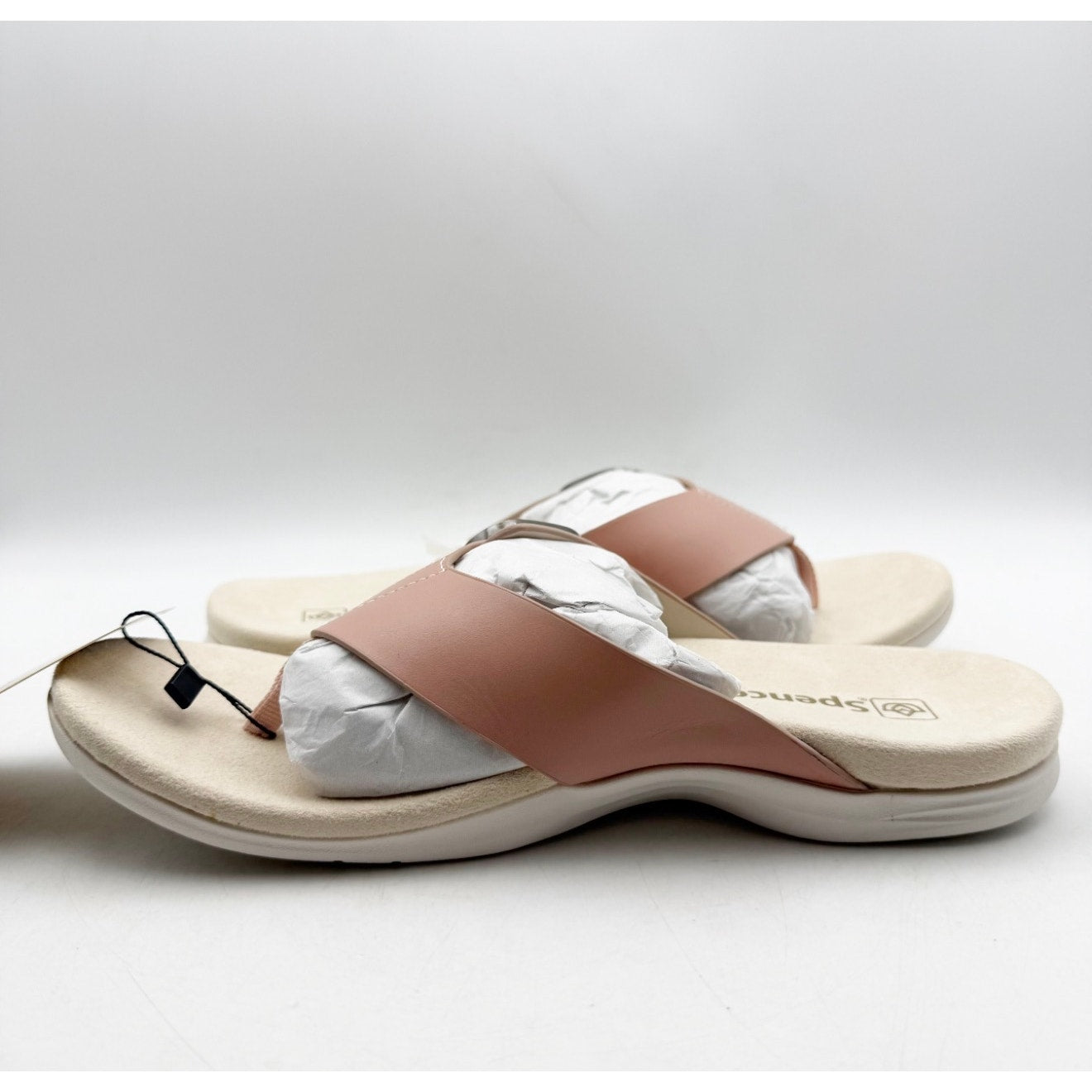Spenco Women's Sierra Sandals Size 7.5 Pink Pale Blush Thong Flip Flop APMA NIB