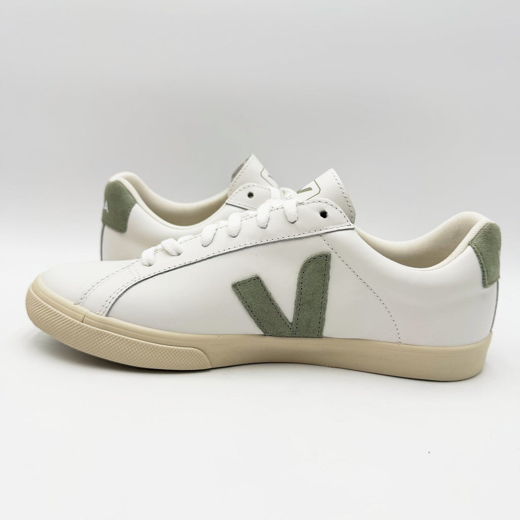 Veja Esplar Logo Casual Sneakers Womens 11 Mens 9 EU 42 White Green Leather NIB