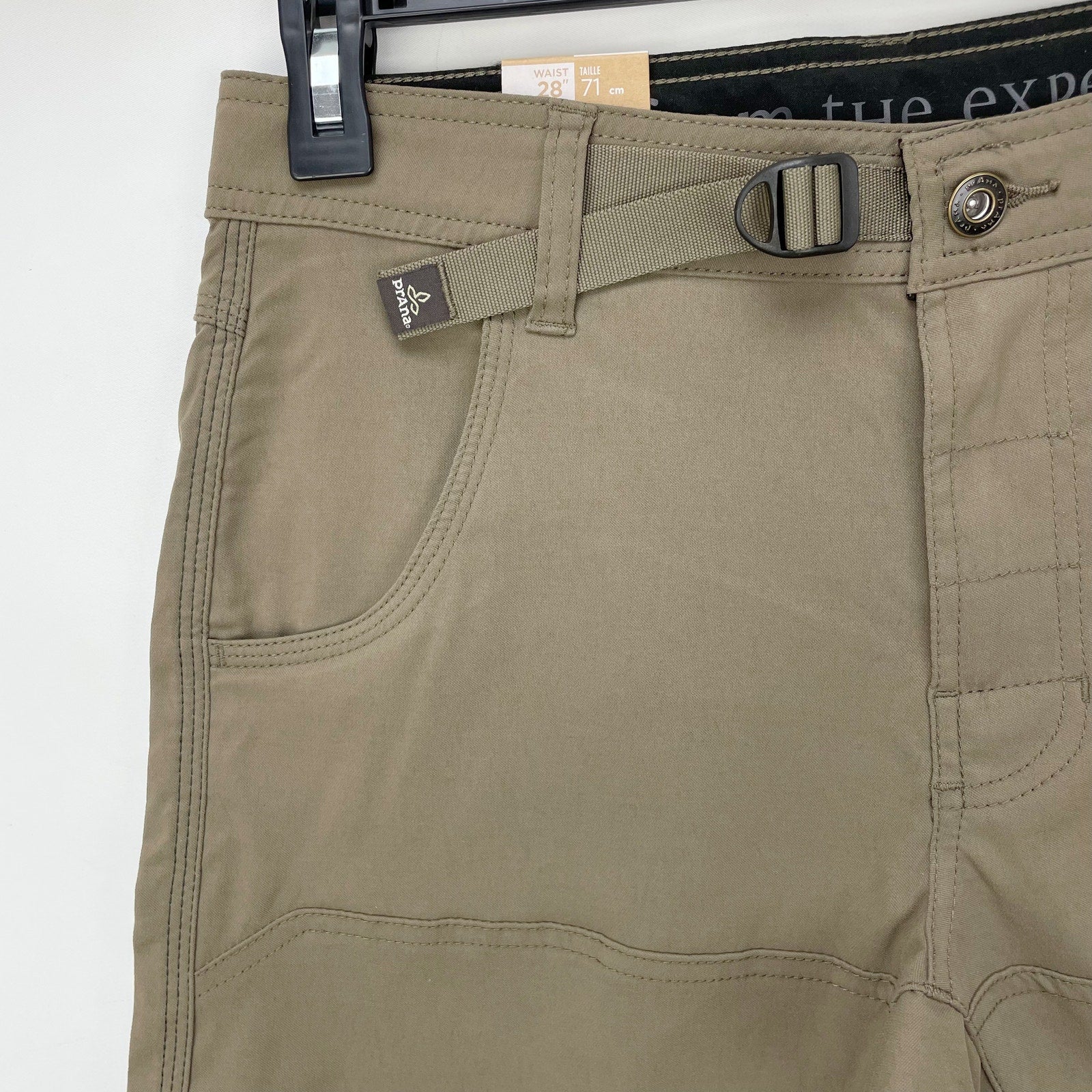 prAna Mens Stretch Zion Shorts Size 28 Mud Brown 10 inch Inseam NWT
