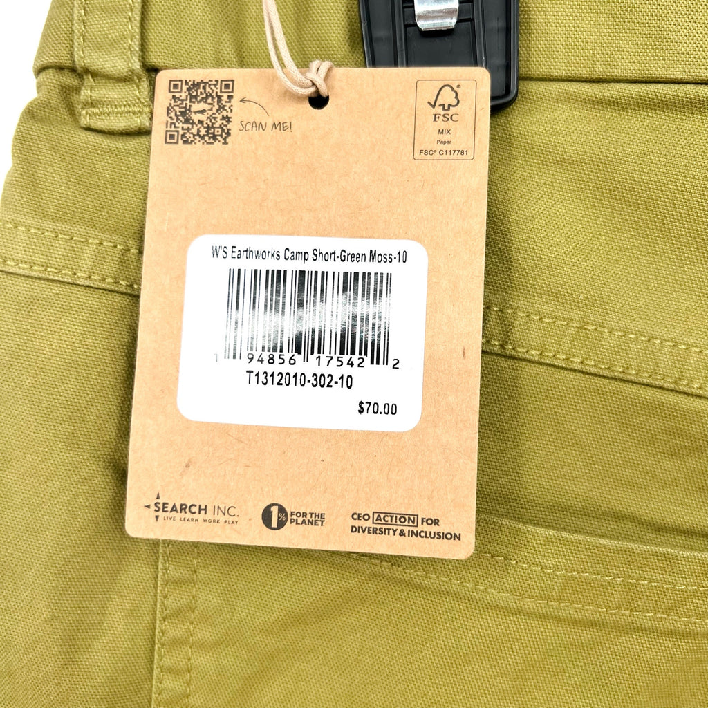 TOAD & CO. Women's Earthworks Camp Shorts Size 10 Moss Green Mid Rise NWT