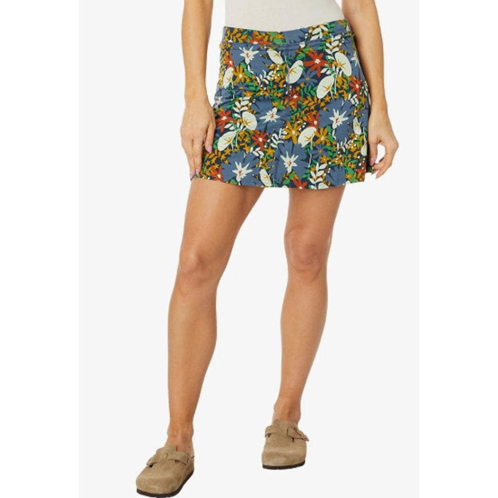 Toad & Co Womens Seleena Skort Medium Midnight Blue Floral Built in Short NWT