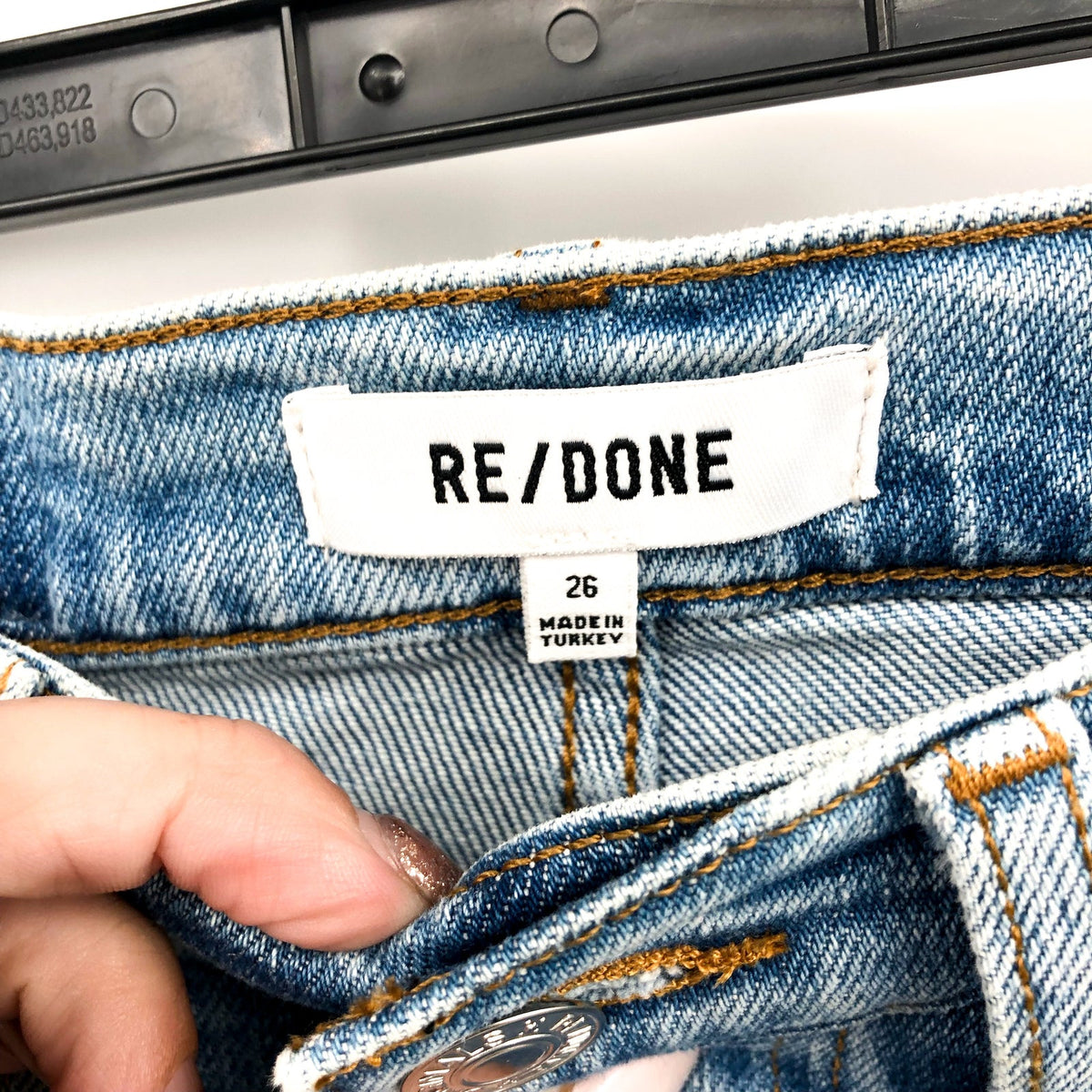 RE/DONE Womens Originals 70s Stovepipe Jeans 26x27 US 4 Rodeo Indigo Blue NWT