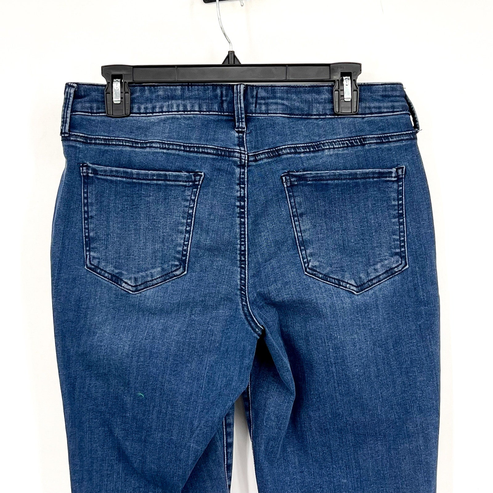 NYDJ Curves 360 Womens Slim Straight Crop Jeans Size 8 Caliente Blue NWOT