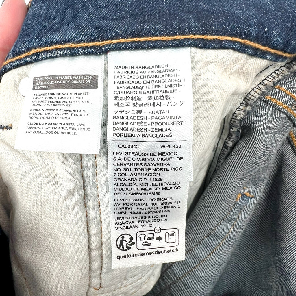 LEVI'S Men's 512 Slim Taper Fit Jeans 38x32 Dark Blue Stretch 28833-0682 NWT