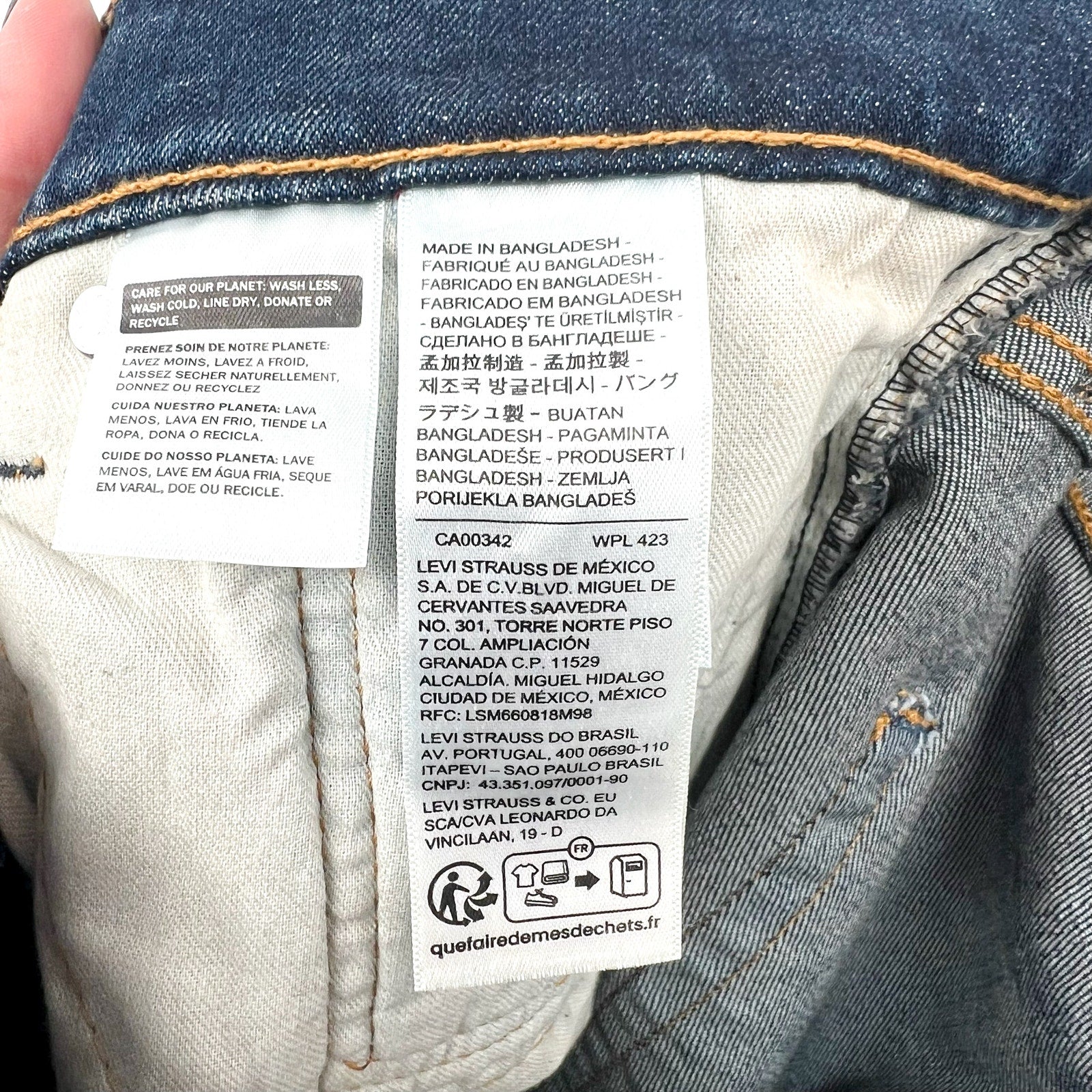 LEVI'S Men's 512 Slim Taper Fit Jeans 38x32 Dark Blue Stretch 28833-0682 NWT