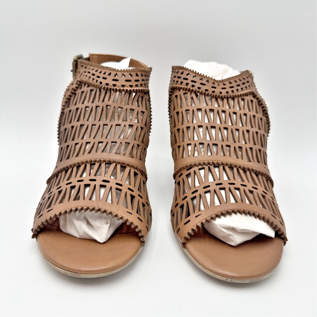 Bueno Womens Candice Heeled Sandals EU 39 US 9 Brown Leather NIB