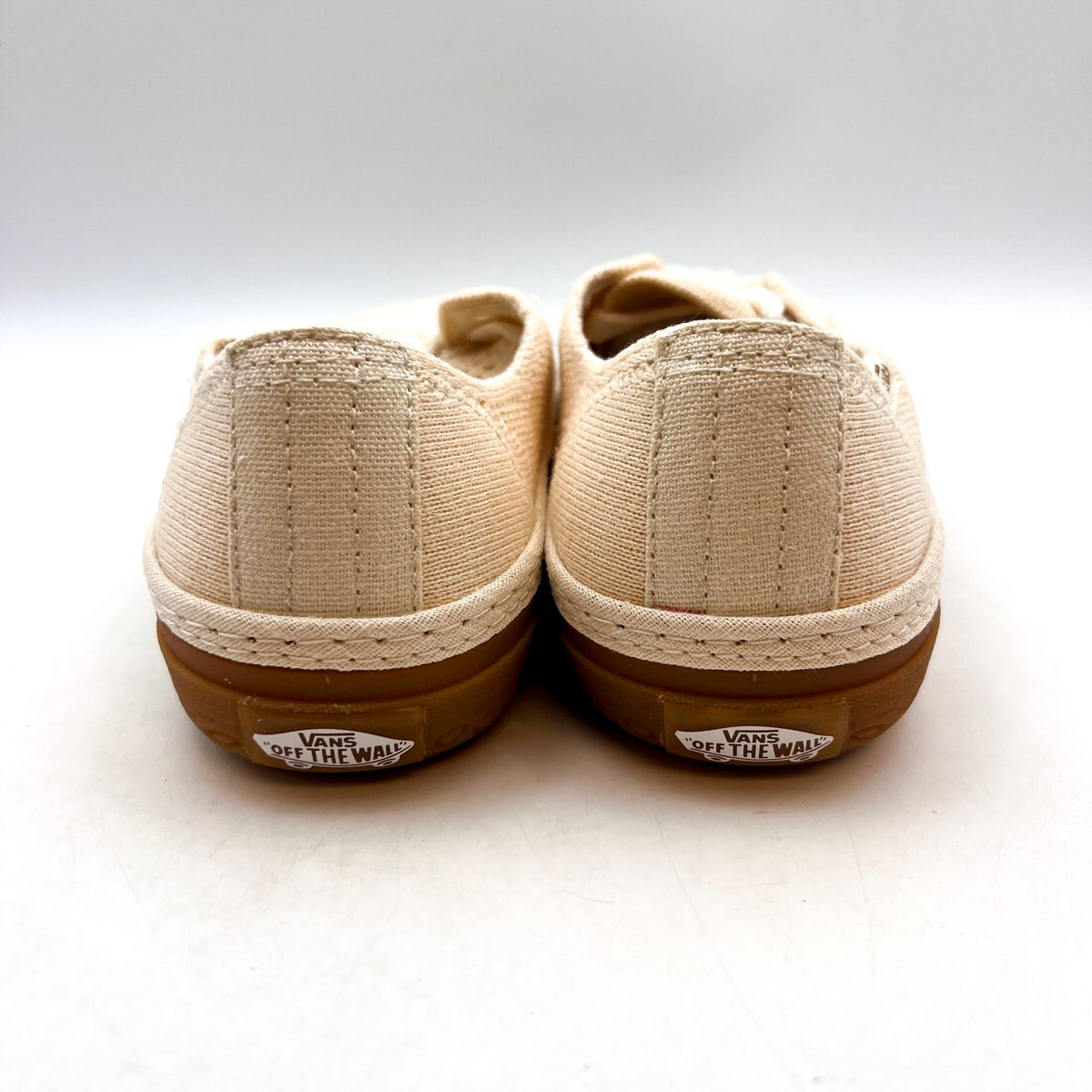 VANS Womens Circle Vee Casual Sneakers Size 5 Natural Tan Gum NWOB