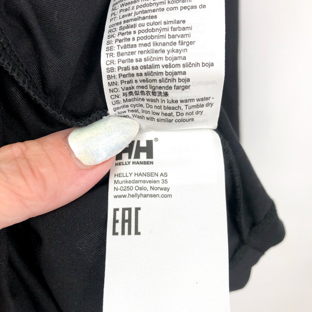 HELLY HANSEN Women's Tech Split Back Tank Top Medium Black Sleeveless NWT