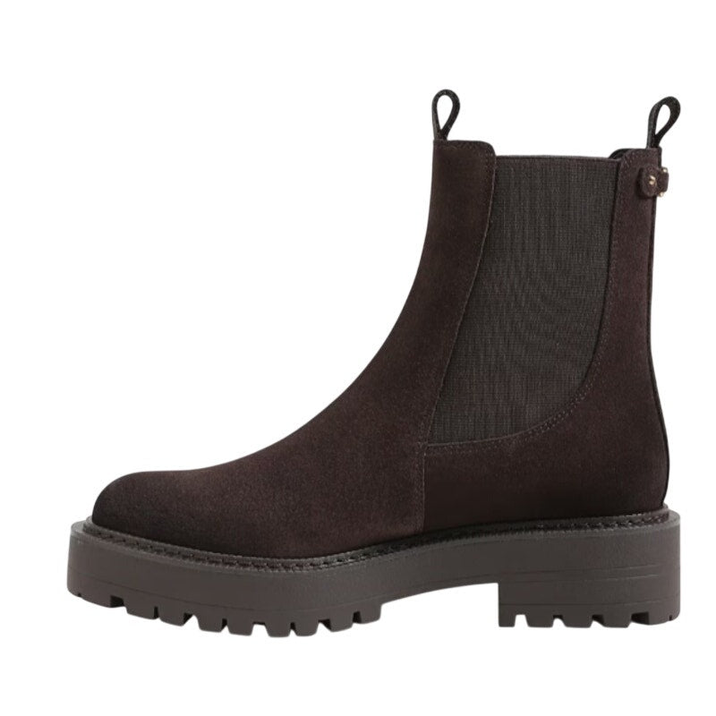 Sam Edelman Womens Laguna Ankle Chelsea Boot US 8.5 Brown Suede Waterproof NWOB