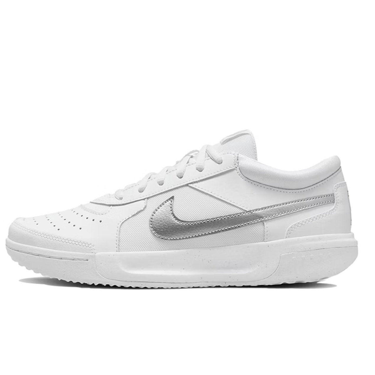 NIKE Womens Zoom Court Lite 3 Athletic Shoes US 8.5 White Silver DH1042 NIB