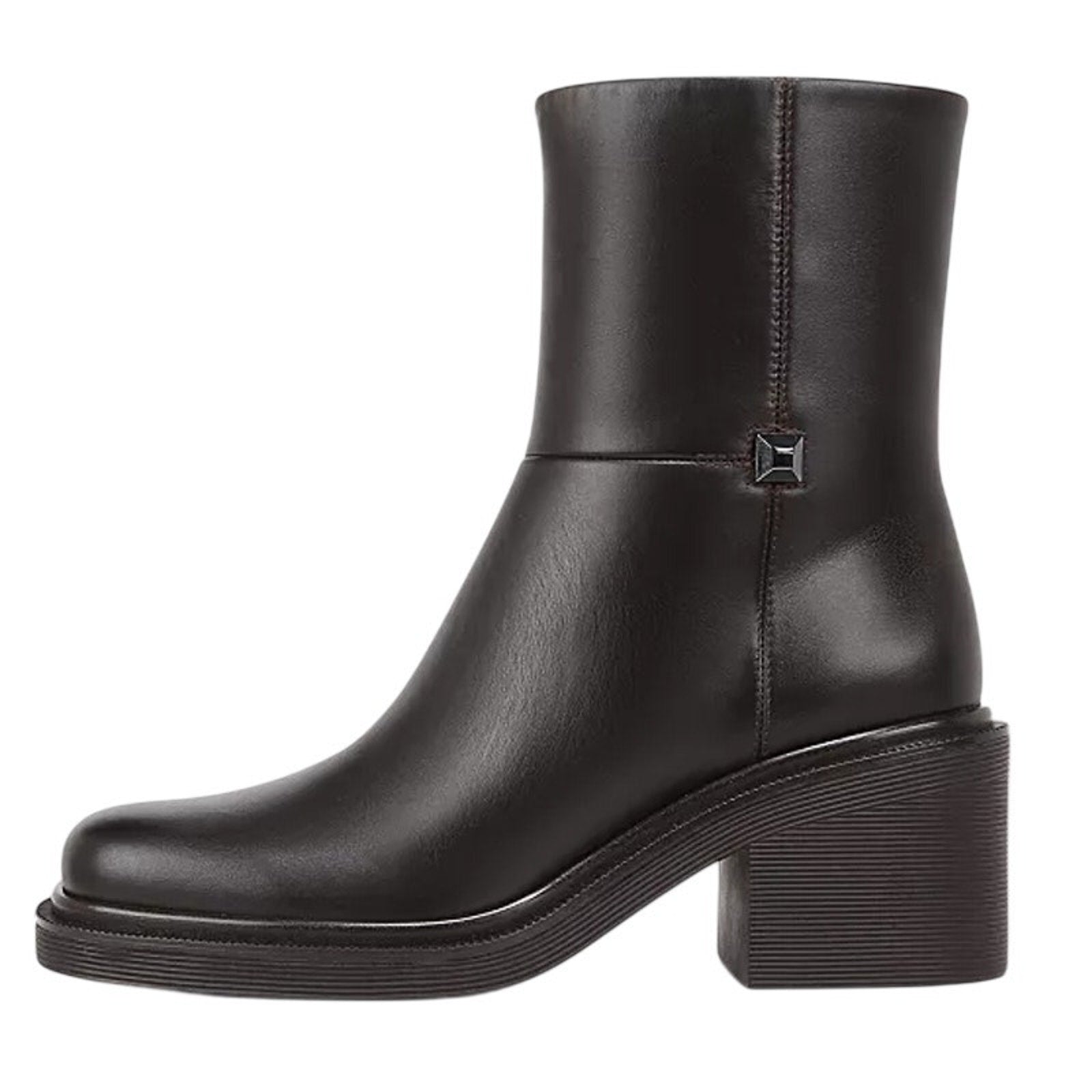 Franco Sarto Womens Kyra Heeled Boots US 9 Black Leather NWOB