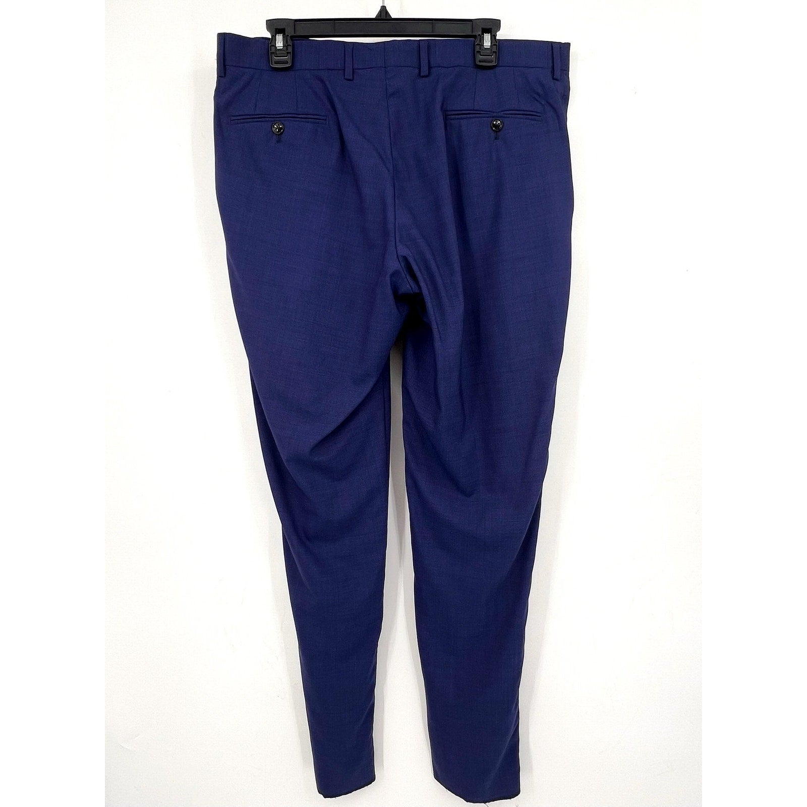 TED BAKER Men's Jarrett Dress Pants 36R Navy Blue Flat Front 100% Wool NWOT
