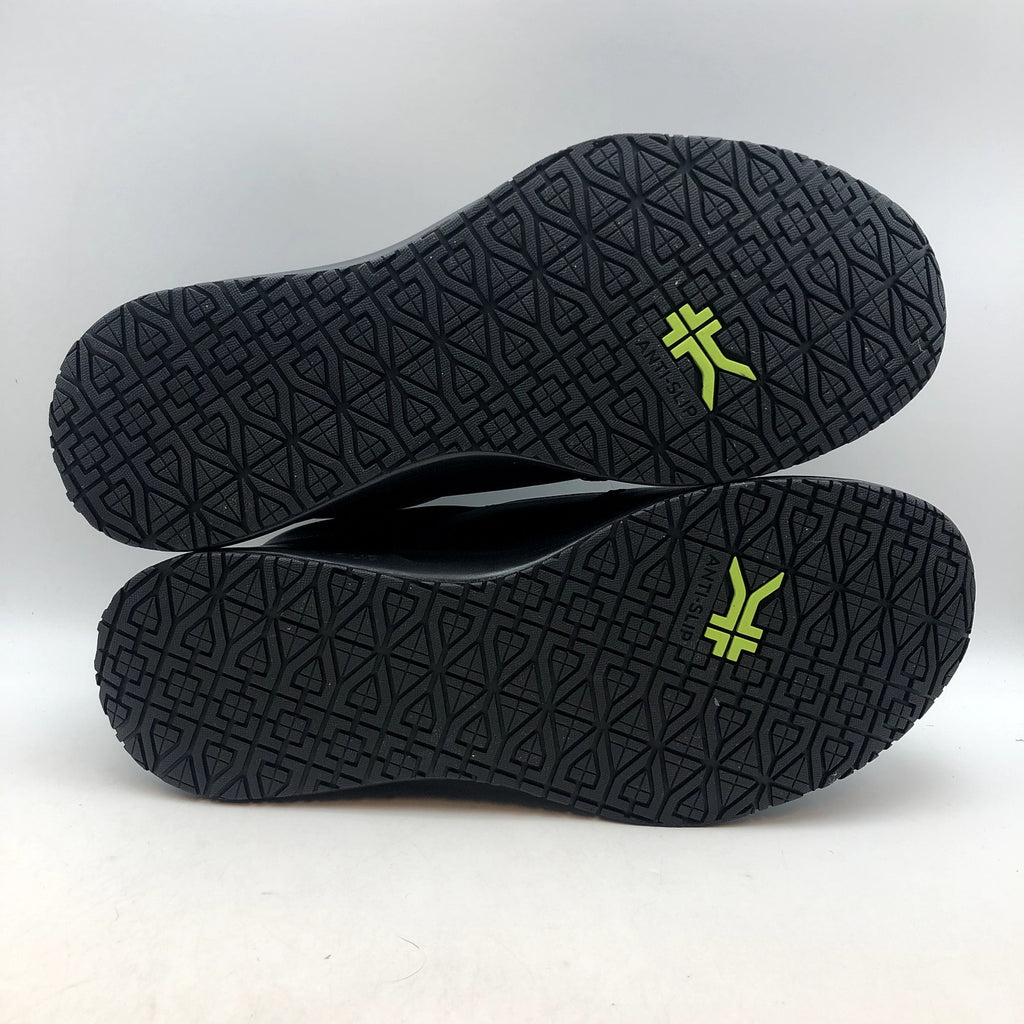 Kuru Mens Kivi 2 Slip On Sneakers 12.5 WIDE Jet Black Leather Anti Slip NWOB