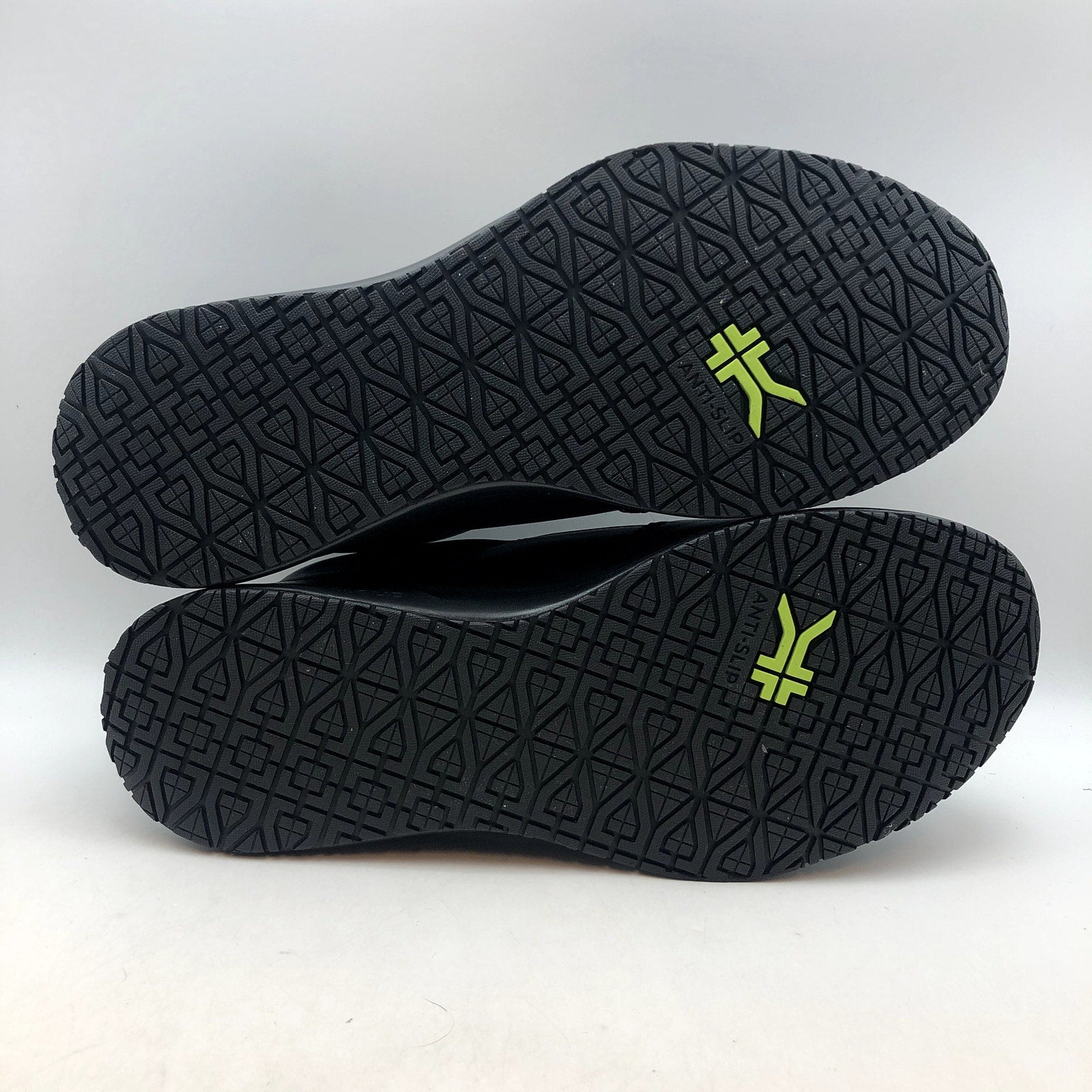 Kuru Mens Kivi 2 Slip On Sneakers 12.5 WIDE Jet Black Leather Anti Slip NWOB