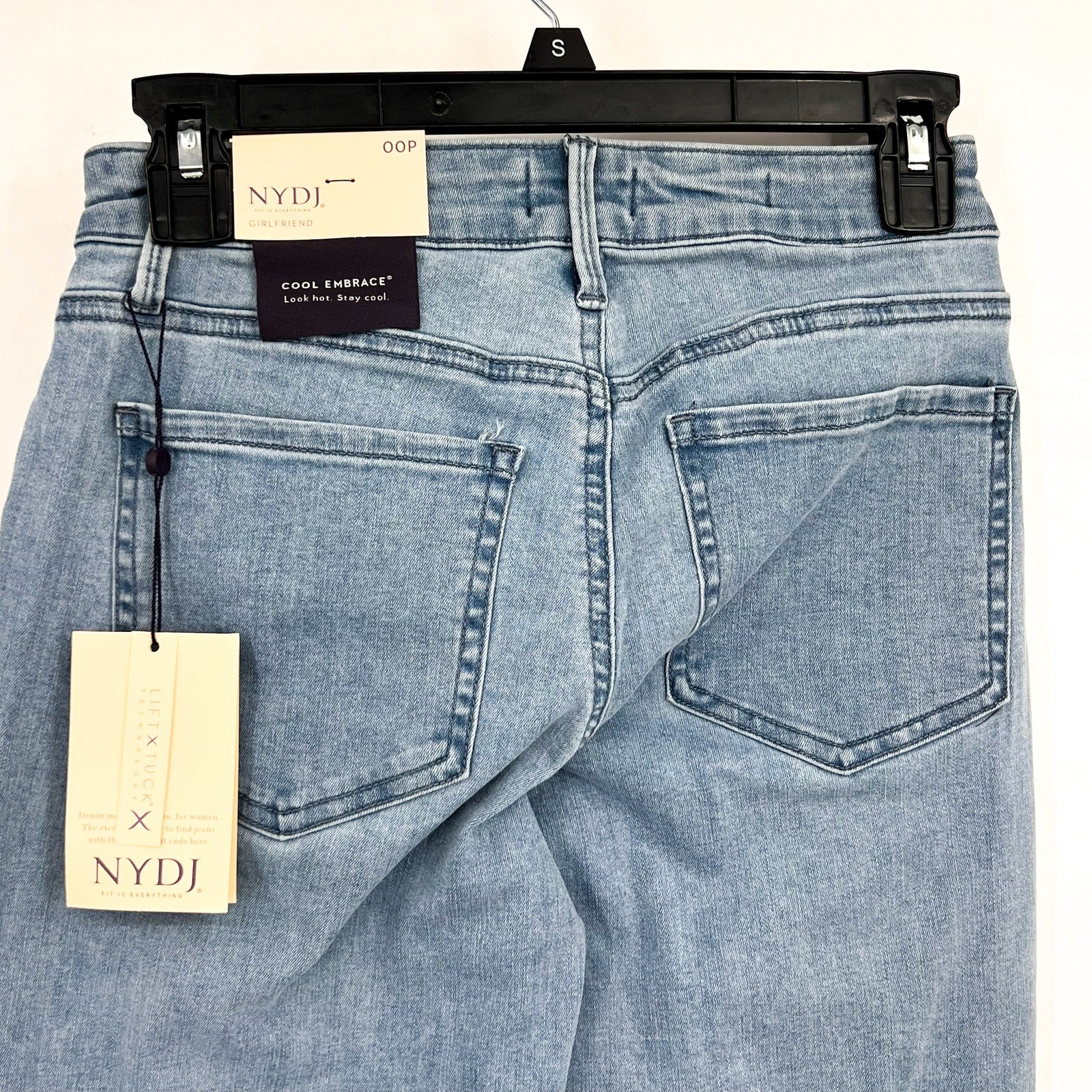 NYDJ Womens Margot Girlfriend Jeans Size 00 PETITE Kingston Blue NWT